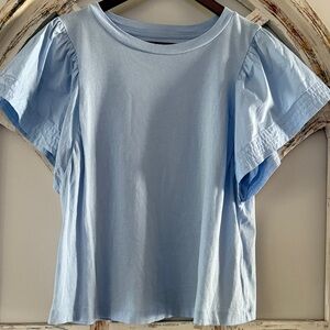 Old Navy Light Blue Women's Flutter Sleeve Top